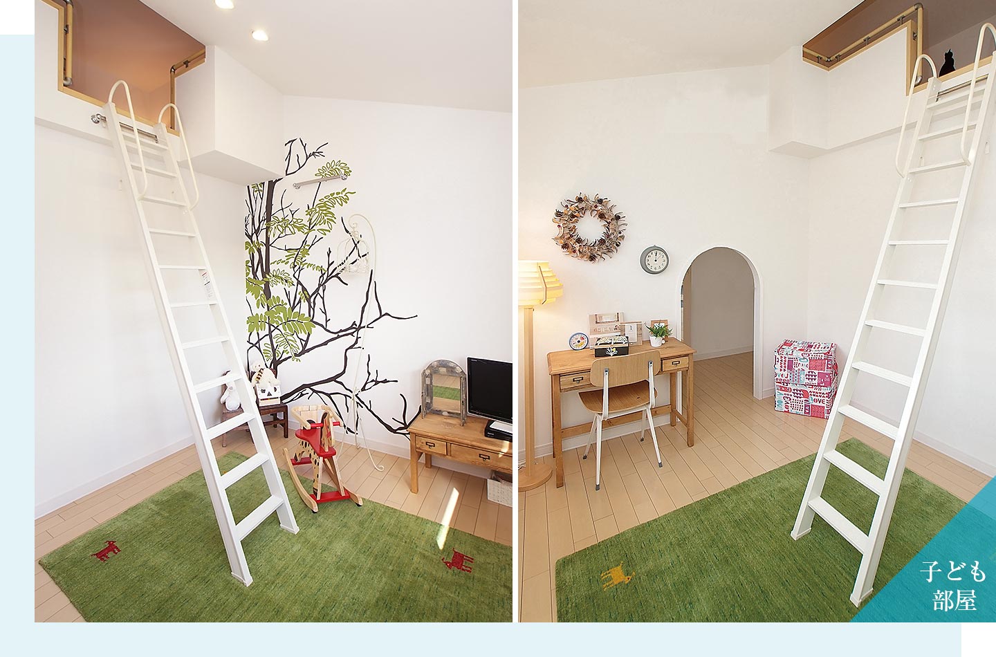 木質系住宅　ABC加古川展示場　内観写真：子ども室