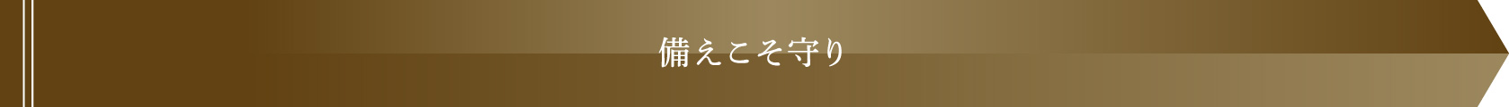 備えこそ守り