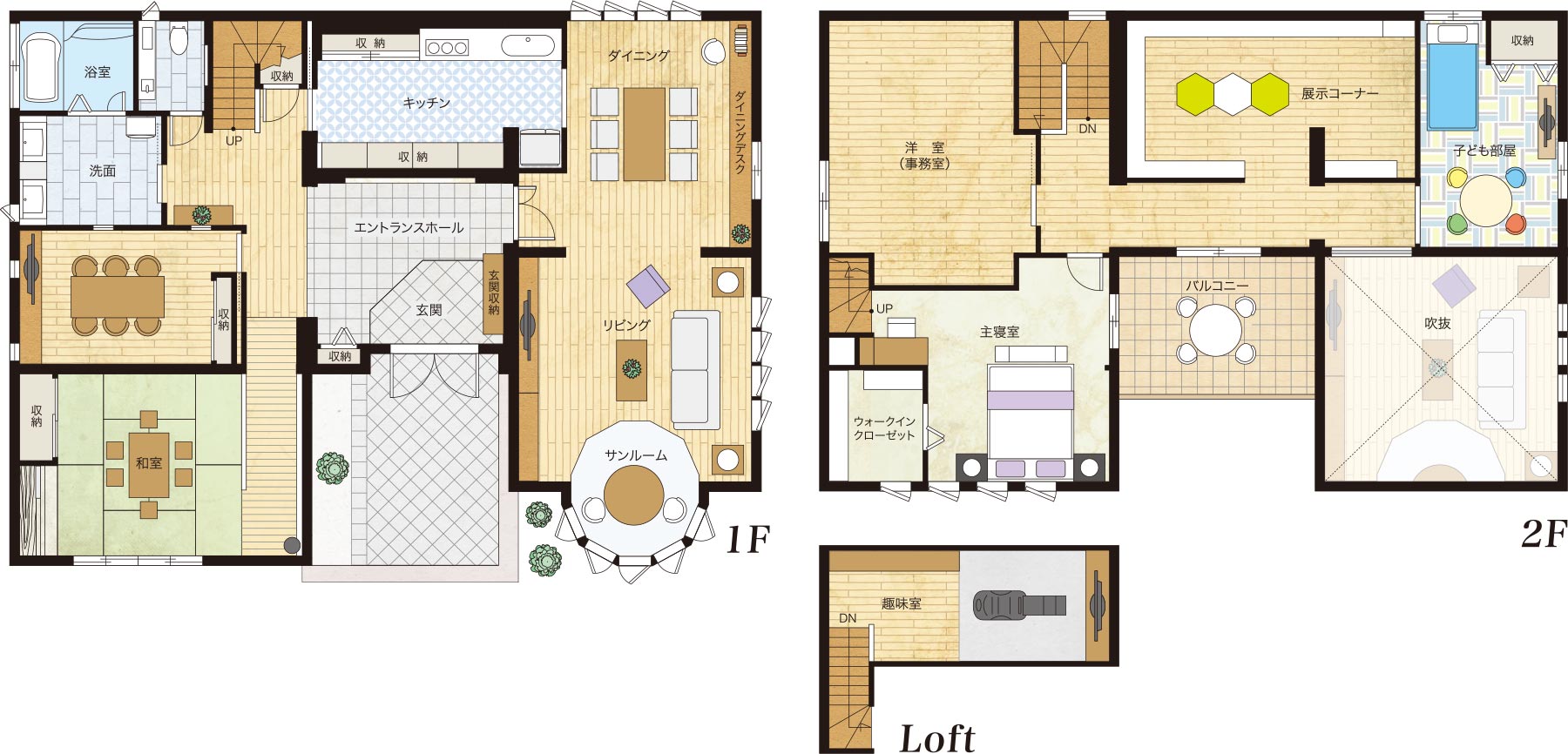 木質系住宅 姫路リバーシティ展示場 間取り図