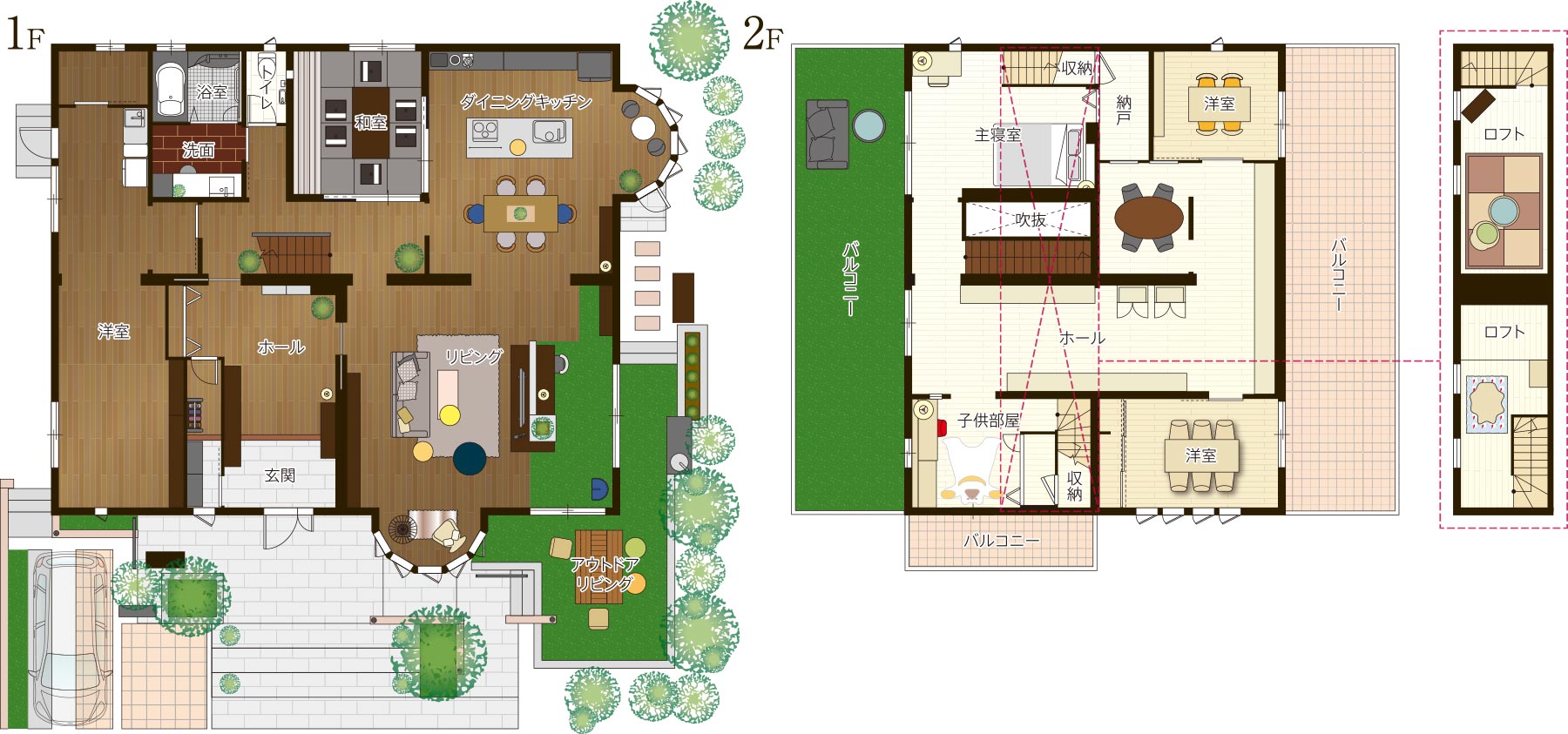 木質系住宅 ABC加古川展示場 間取り図