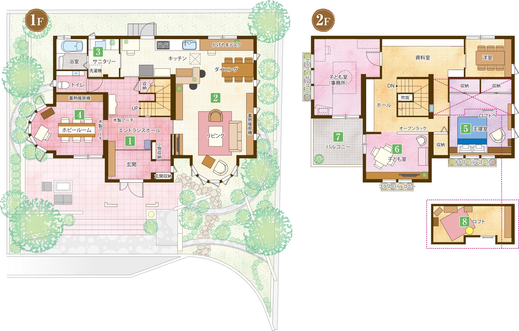 木質系住宅 勝原展示場 間取り図