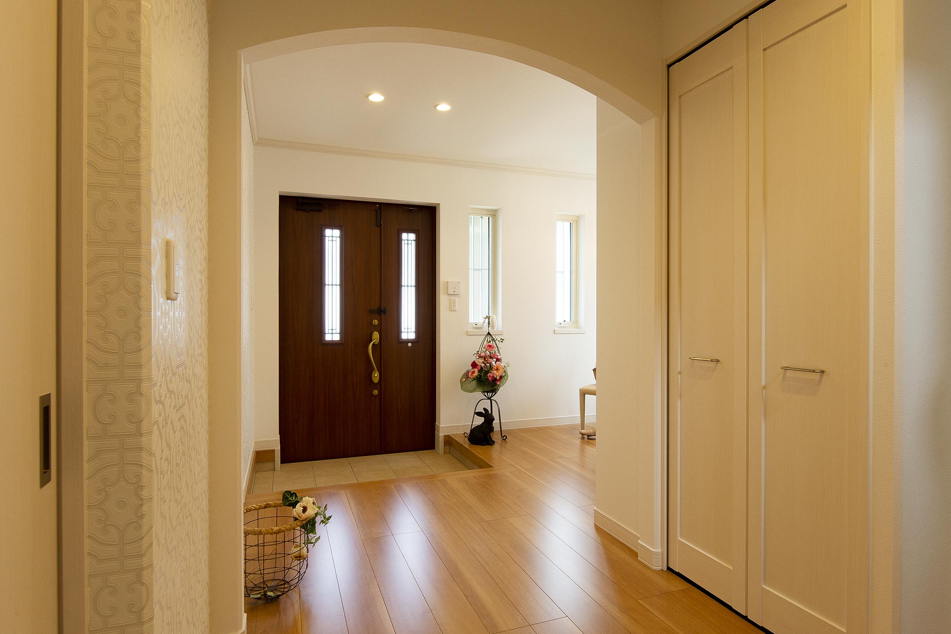 木質系住宅 山崎展示場 内観写真:玄関ホ-ル